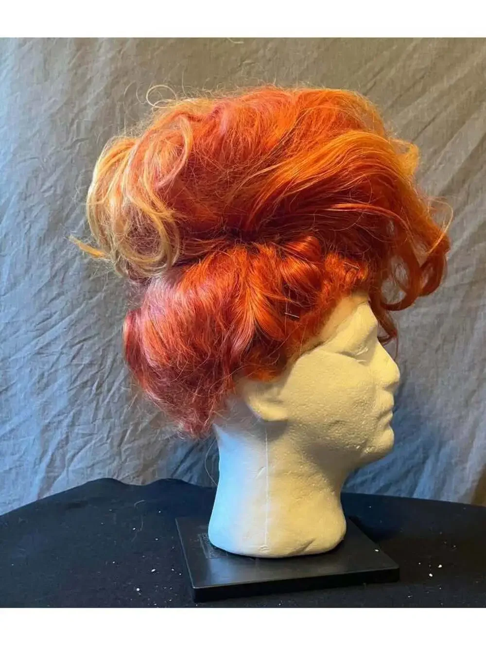 Stylized Orange and Red Lace Front Wig